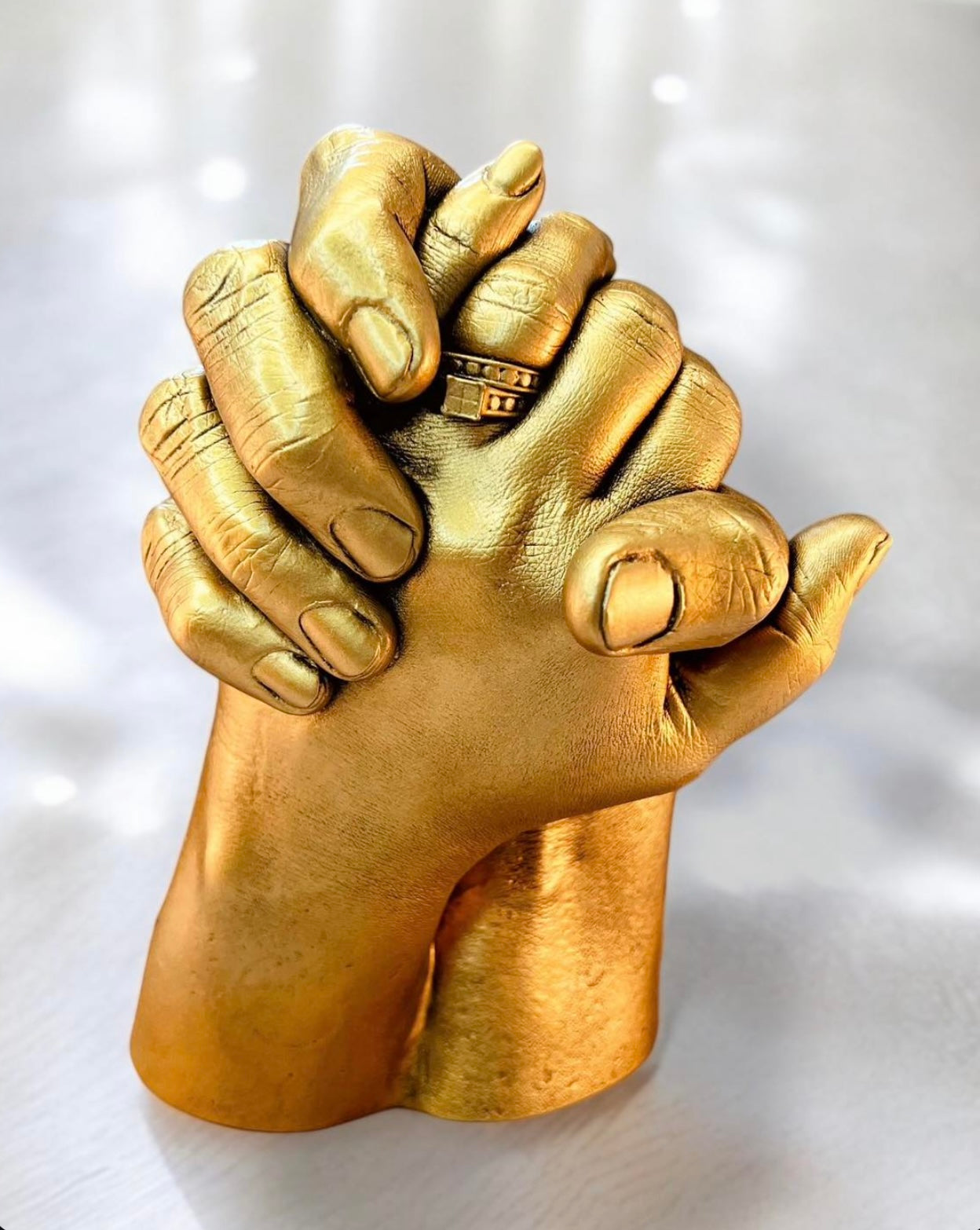 Premium Hand Casting Kit - Large Keepsake Molding Hand Holding Kit - Hands Plaster Kit Statue DIY Home DIY