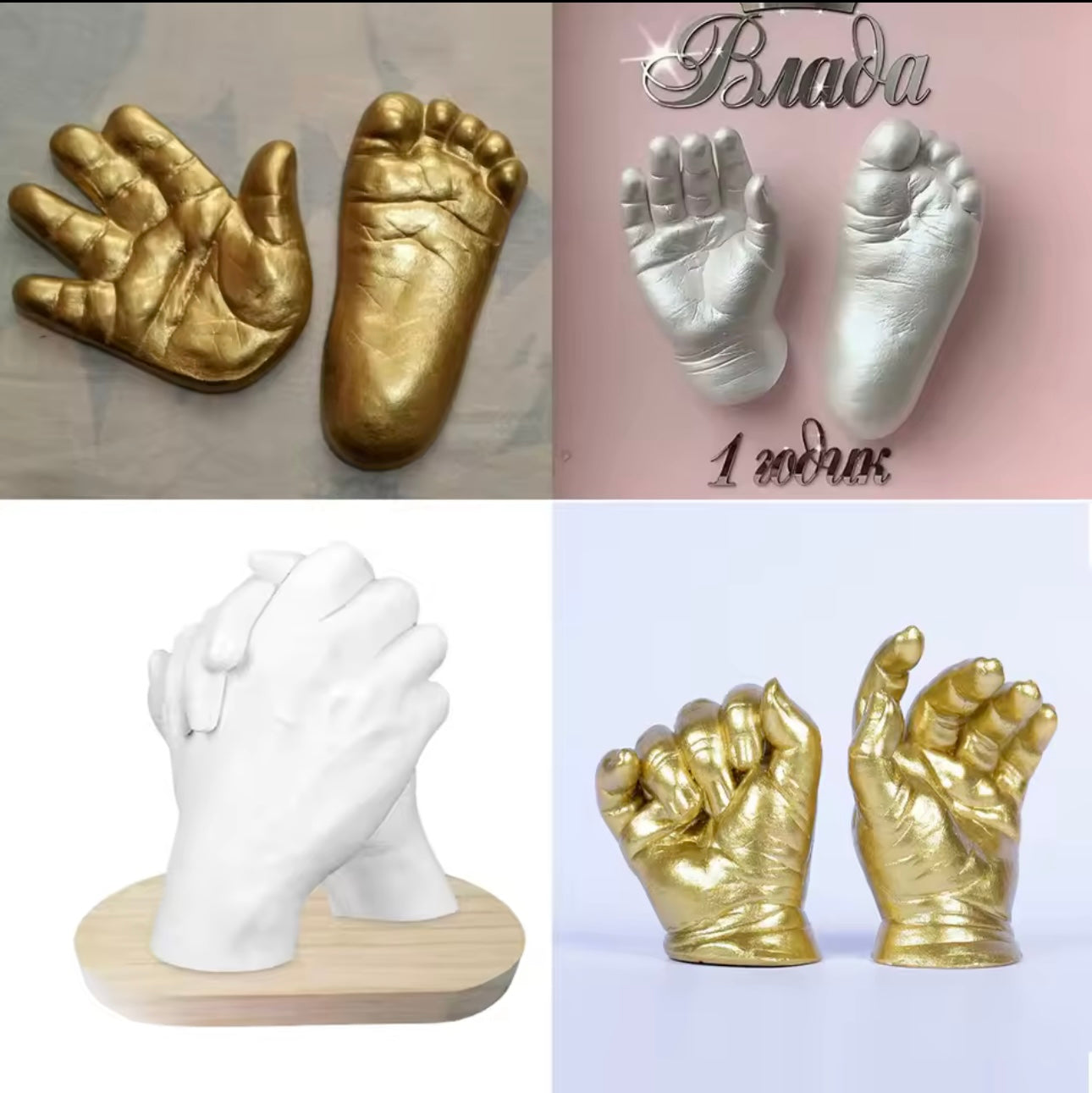 Premium Hand Casting Kit - Large Keepsake Molding Hand Holding Kit - Hands Plaster Kit Statue DIY Home DIY