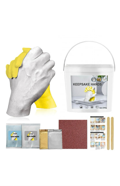 Premium Hand Casting Kit - Large Keepsake Molding Hand Holding Kit - Hands Plaster Kit Statue DIY Home DIY