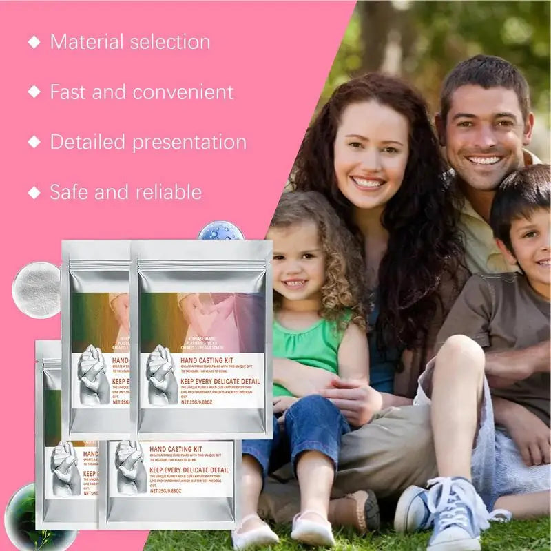 Hand Molding Kit for Family Safe Couples Hand Molds Sculpture Hand Cast Keepsake Hands Long-Lasting Plaster Hand Mold Casting