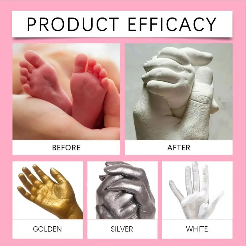 Hand Molding Kit for Family Safe Couples Hand Molds Sculpture Hand Cast Keepsake Hands Long-Lasting Plaster Hand Mold Casting